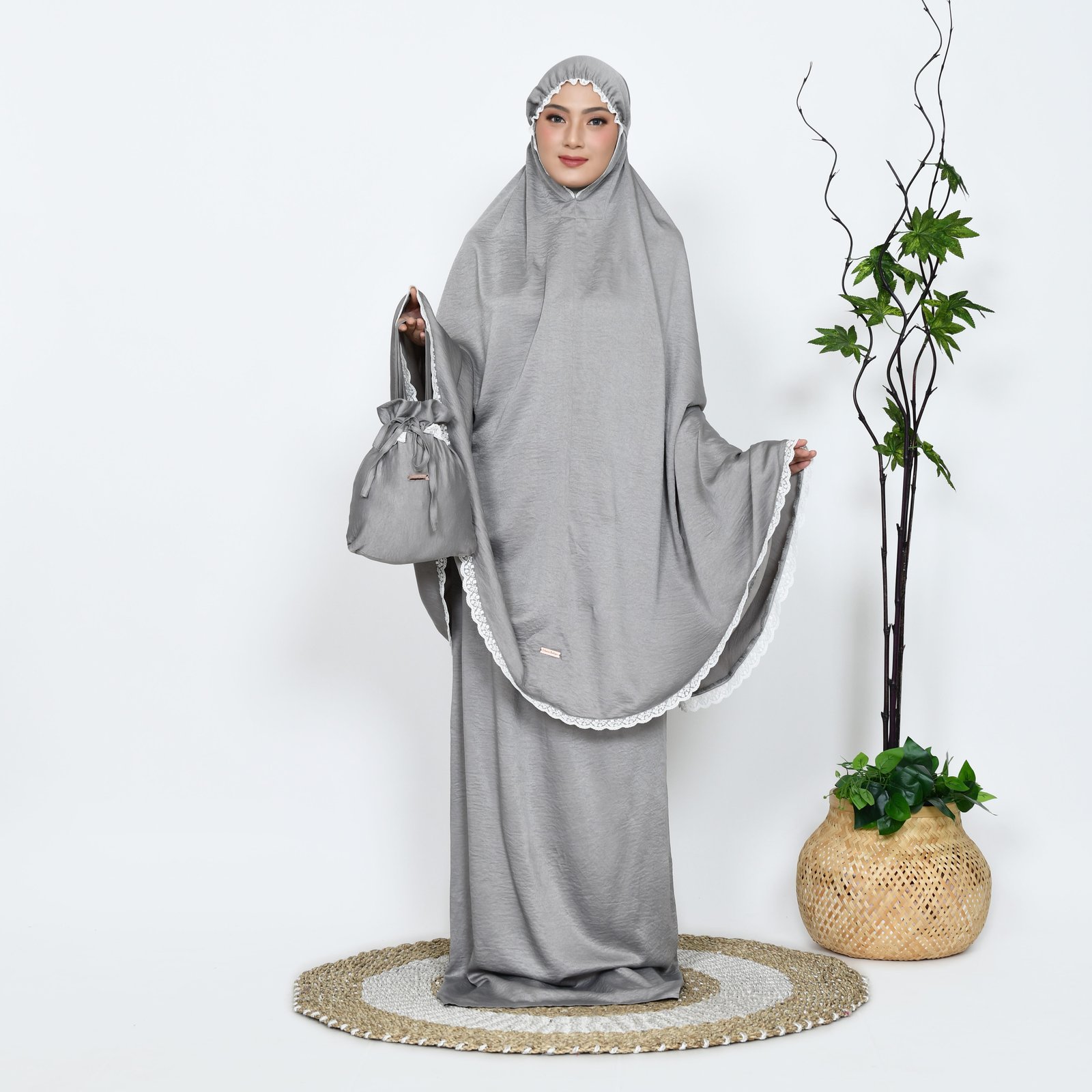 Mukena Sabrina Renda Grey