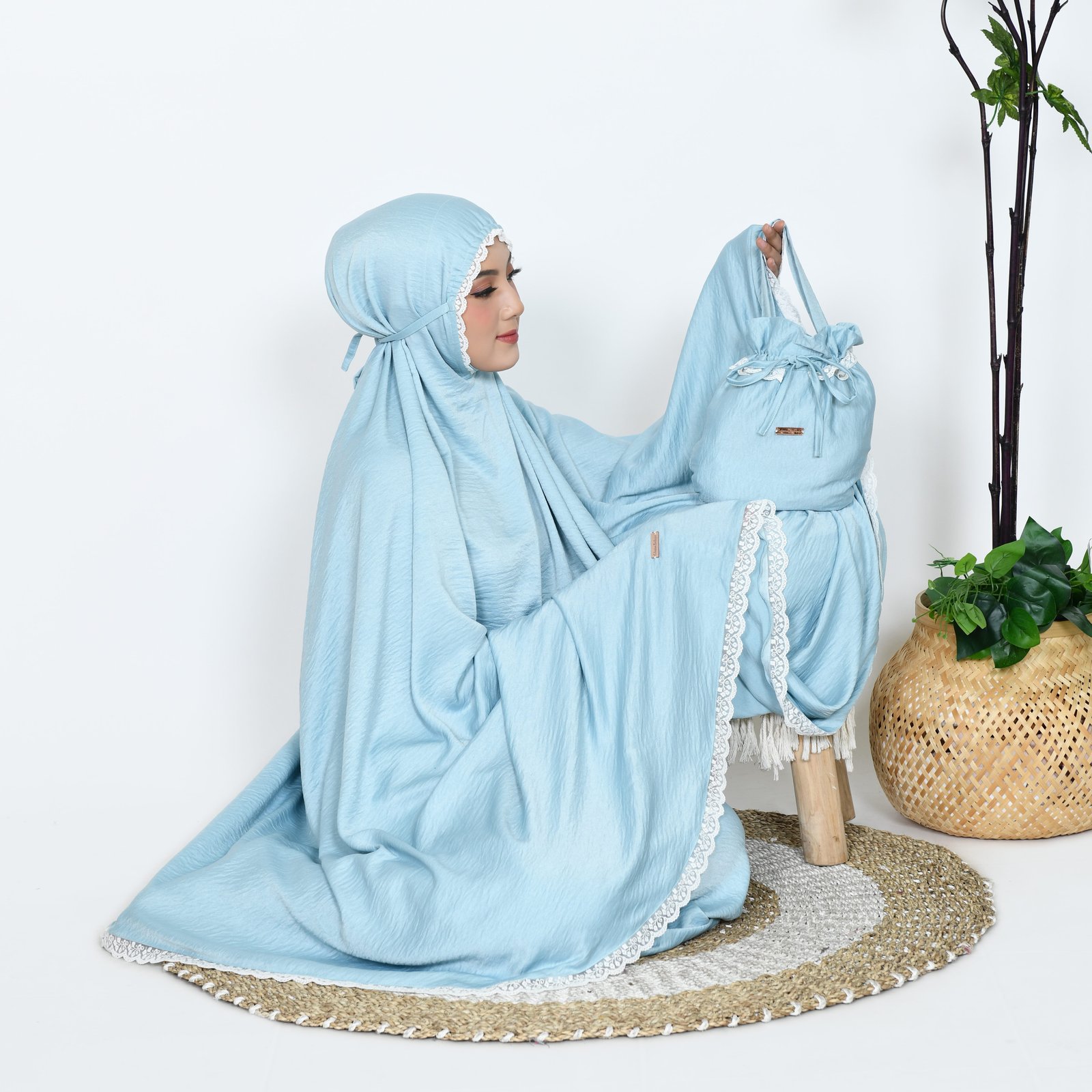 Mukena Sabrina Renda Sky Blue