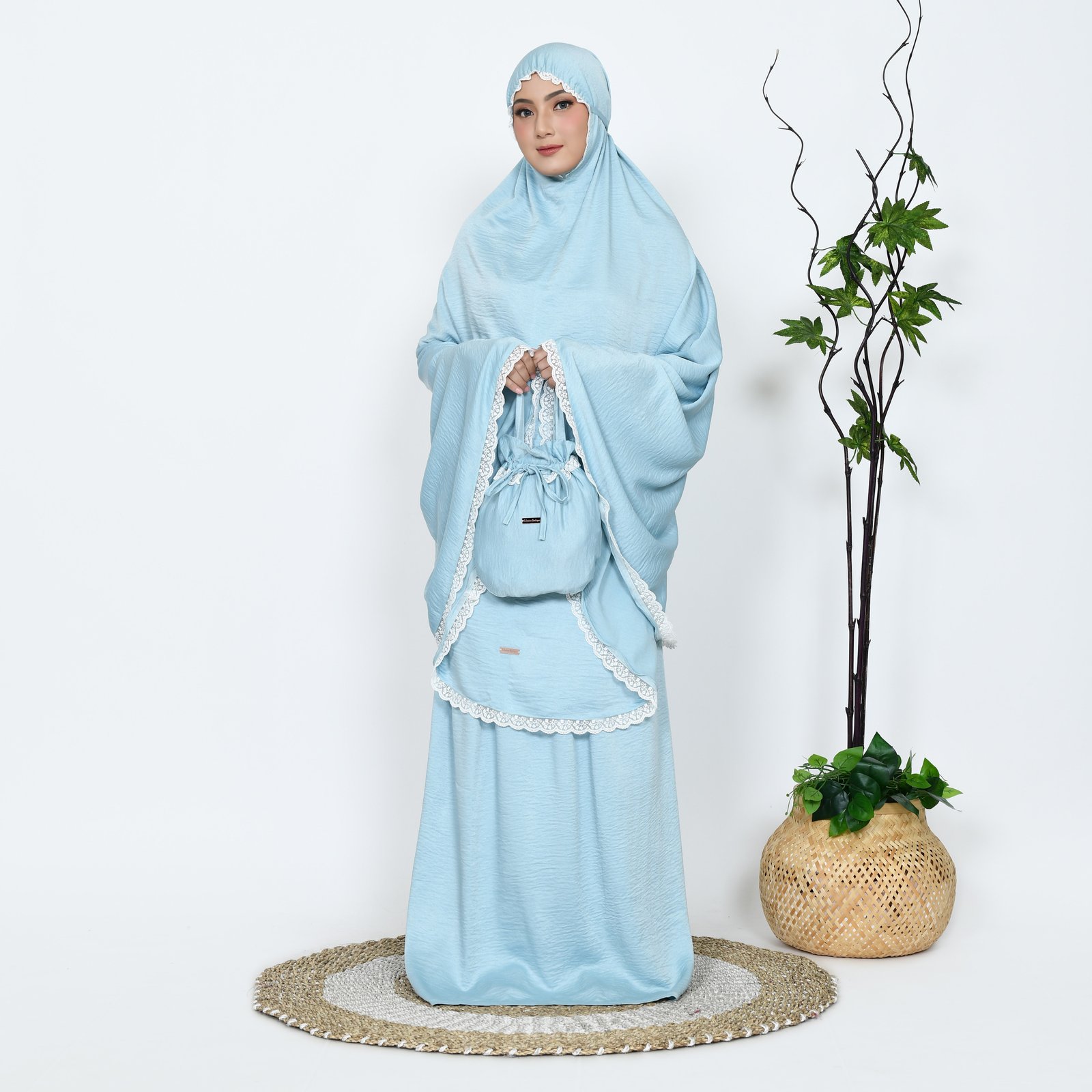 Mukena Sabrina Renda Sky Blue